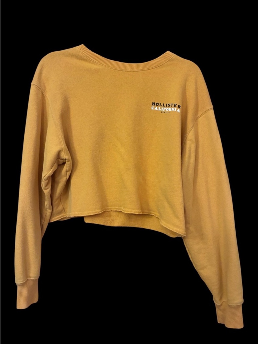 Hollister Mustard Yellow Crewneck Sweatshirt